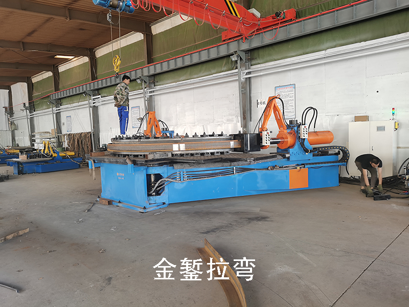 Stretch bending of 140 angle steel