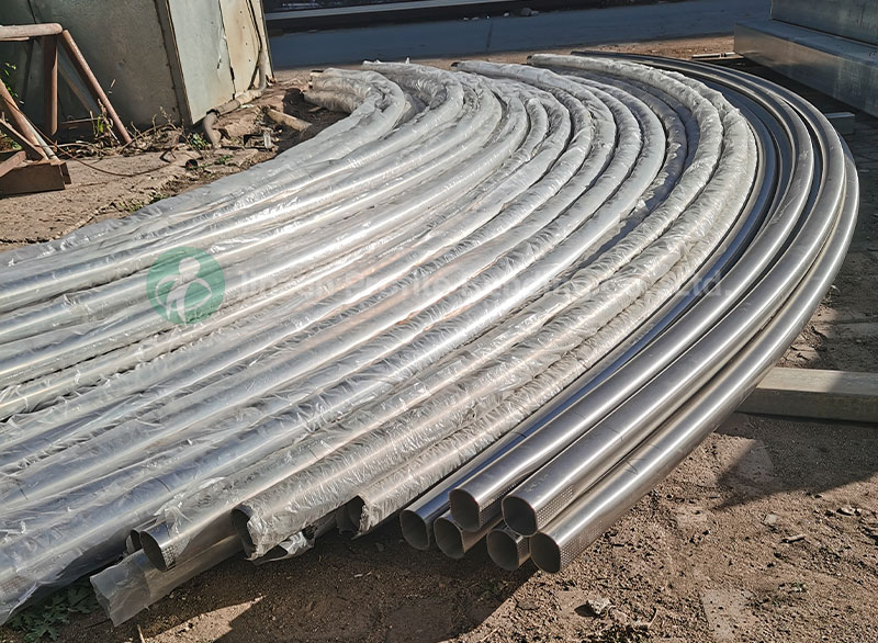 Stretch Bending of 51mm Stainless Steel Round Tubes